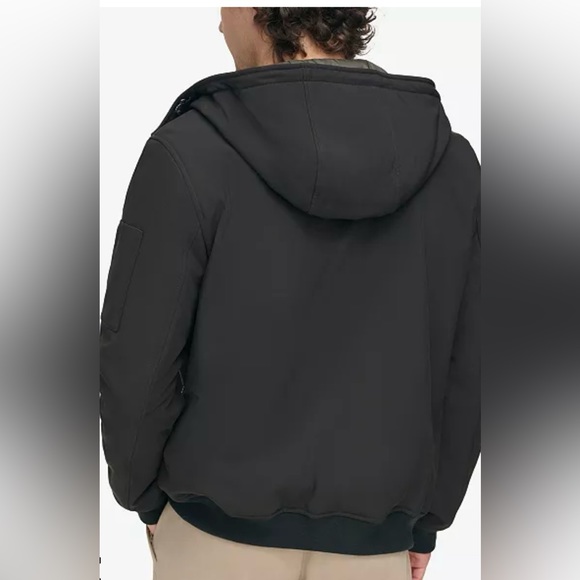 Host Pick Tommy Hilfiger Men’s Hoodie Bomber Combo Jacket. Heather gray. Size M - Picture 3 of 7